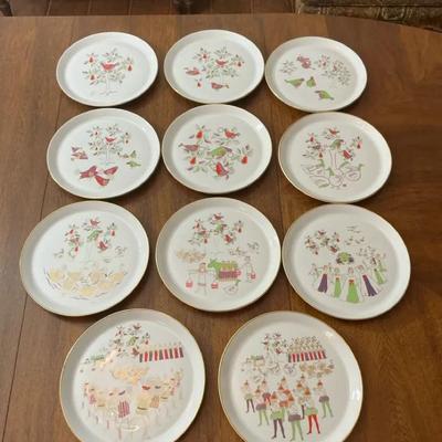 Shenango 12 Days Of Christmas Plates 1973 Missing #12