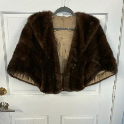Mink Short Cape Sable Color From Maury Chalet Chicago