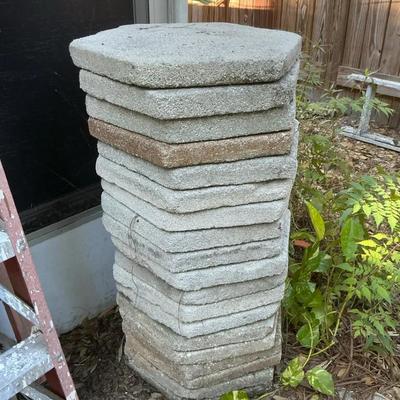 19 Concrete Hexagon Stepping Stones