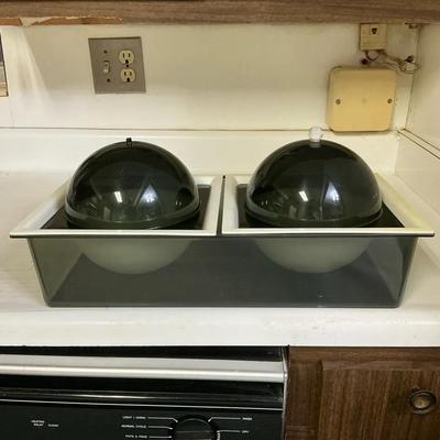 Mid Century Acrylic Dome Chilled Serving Dish