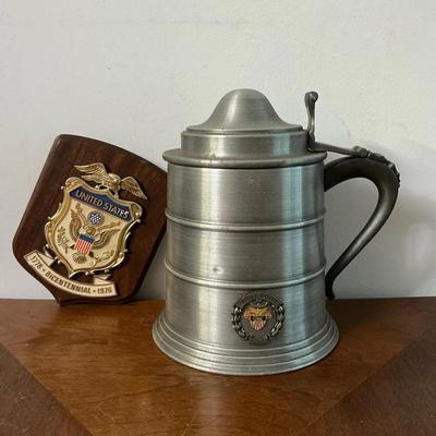 West Point Tankard Ice Bucket & US Plaque