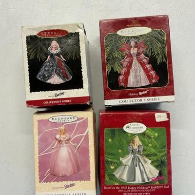 Hallmark Keepsake Ornament Barbie Collectors Series Lot Of 4