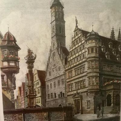Rothenburg On Der Tauber By Ernst Geissendorf Signed