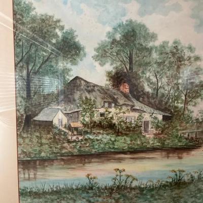 Creekside Farmhouse By M Turner Print
