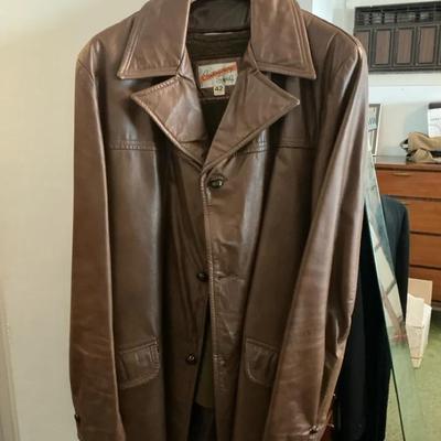 Men’s Leather Jacket Size 42 Long