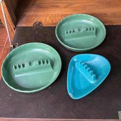 Ges-Line & A holt Plastic Ashtrays