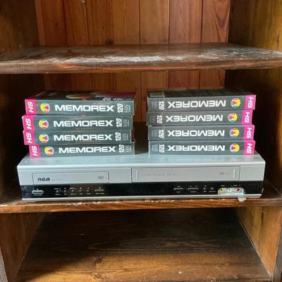 RCA DVD VHS Four Head Hi-Fi Player & Blank Tapes