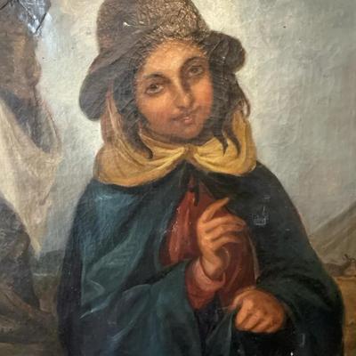 Secretive Smile Oil Painting