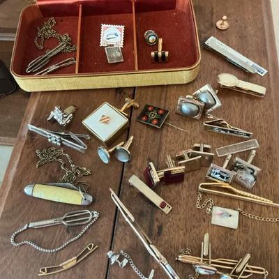 VTG Cufflinks And Tie Clips Swank