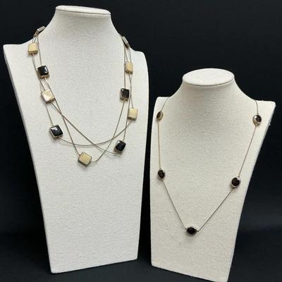 Lariat Gemstone Statement Necklaces