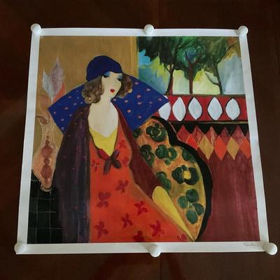 Signed Seriolithograph “Indigo Chapeau” By Itzchak Tarkay