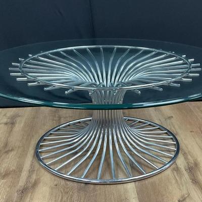 Glass & Chrome Coffee Table
