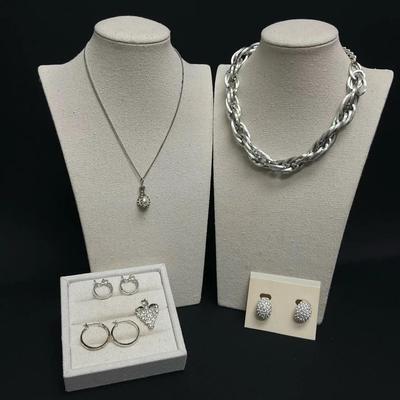 Silver Toned Statement Jewelry