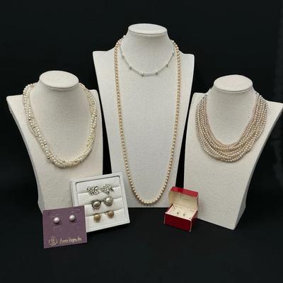 Pearl Like Statement Fashion Jewelry