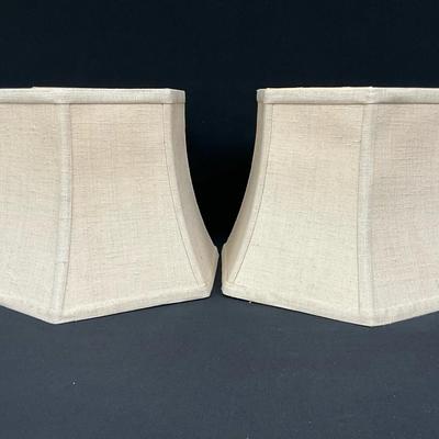 Pair of Linen Lampshades 