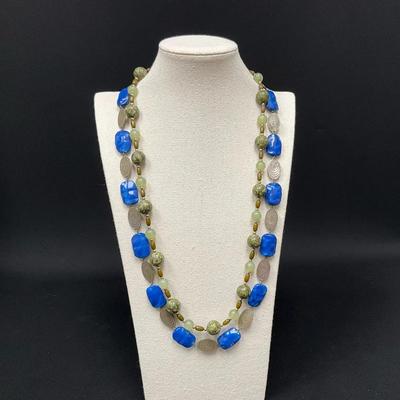 Blue And Green Stone Necklaces 