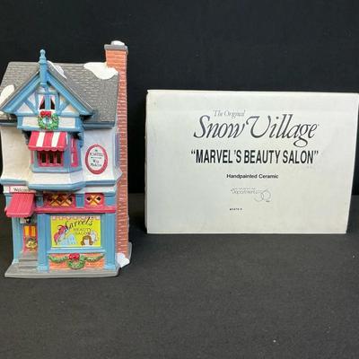 Dept 56 Original Snow Village Marvel’s Beauty Salon