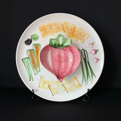 Vintage Mid-Century Chip And Dip Platter