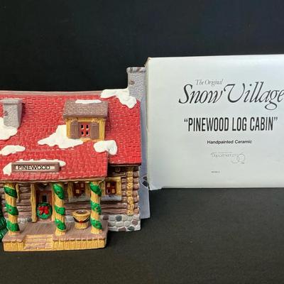 Dept 56 Original Snow Village Pinewood Log Cabin 