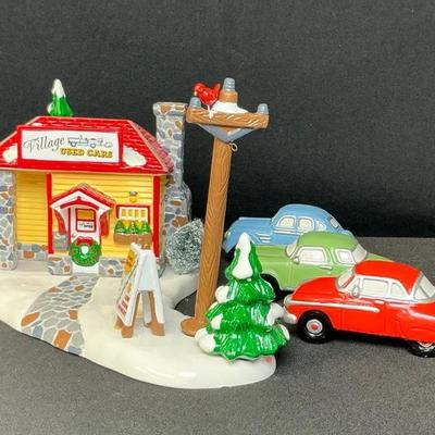 Dept 56 Original Snow Village Used Car Lot  