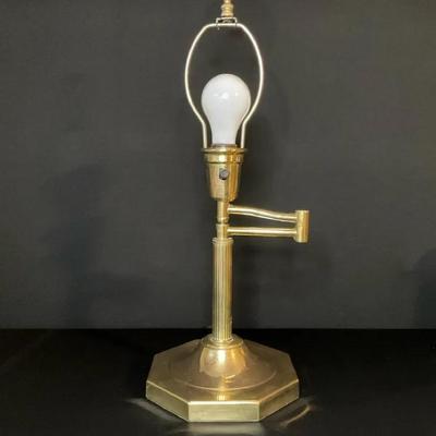 Dynasty Brass Swing Arm Table Lamp