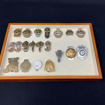 Various Money Clips and Pair Of Cufflinks