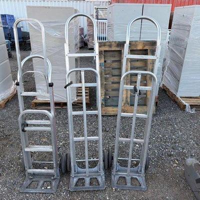 84008 • (3) magliner aluminum hand trucks