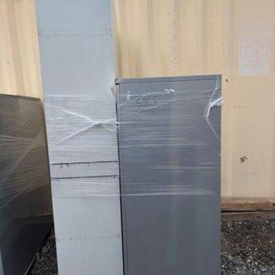 91012 • (2) metal filing cabinets and (1) filing rack