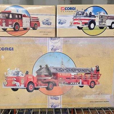 4030 • (3) corgi die cast fire vehicles