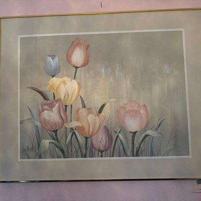 8146 • framed lee reynolds canvas painting