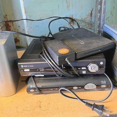 3046 • at&t cable boxes, hard drive, & disk drive