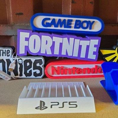 6042 • gaming logos, game case holders, & game controler holder