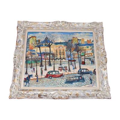 Jean RAFFY LE PERSAN Signed City Square Painting On Canvas