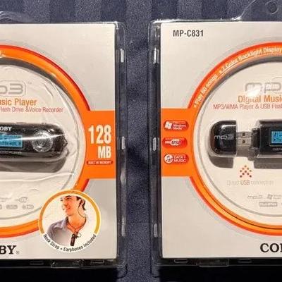 2× COBY MP-C831 Digital Music Player – 128MB – NEW & SEALED – Vintage MP3 Player