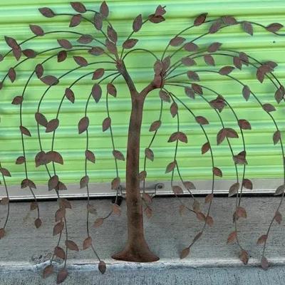Rustic Metal Tree Wall Art – Large Nature-Inspired Hanging Décor