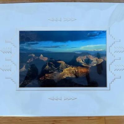Vintage Framed Grand Canyon Photograph – South Rim Studio by K.V. Johnson