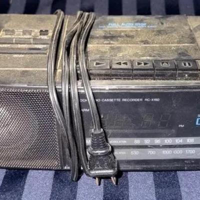 Vintage Panasonic AM/FM Clock Radio + Cassette Recorder • Model RC-X150 