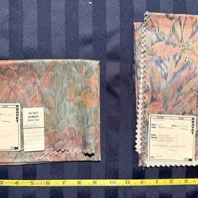2 KRAVET GLISTEN Fabric Samples – Vintage Designer Upholstery Material – 54” Wide – Holland – Scotch