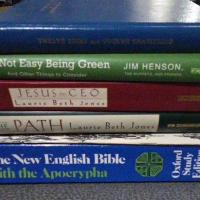 Book Lot – Spirituality & Inspiration Collection: Bible, 12 Steps, Jim Henson, Laurie Beth Jones