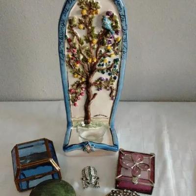Heather Goldminc Signed Ceramic Sculpture & Decorative Trinket Box Lot