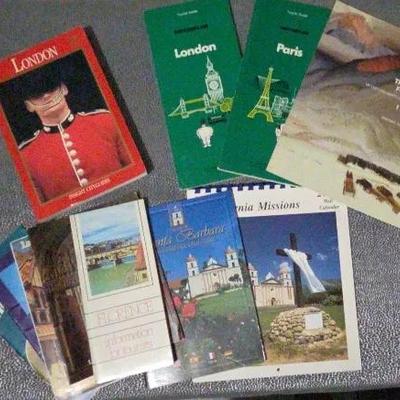 Travel & History Booklet Lot – London, Paris, California Missions, Santa Barbara & More