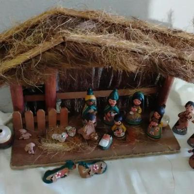 Charming Vintage Mexican Nativity Set
