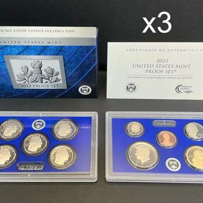 Three 2023-S American Women’s Quarters Proof Sets (CVO964)