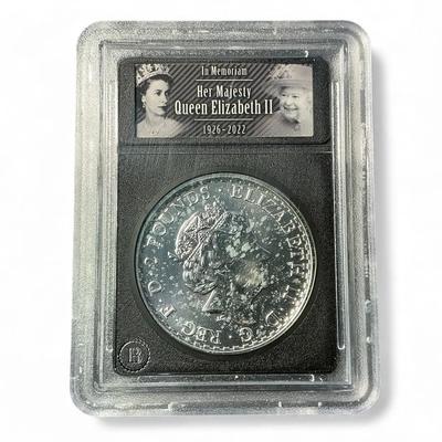 2022 Bradford Exchange 1 Oz Queen Elizabeth In Memoriam Silver Britannia (CVO940)