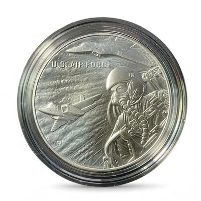 Armed Forces Silver Medals Program U.S Air Force 1 Troy Oz .999 Silver Medallion (CVO932)