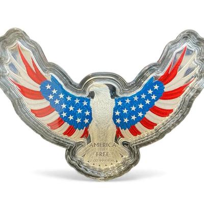 2024 Solomon Islands $5 PL 2 Oz .999 Silver Bald Eagle Shaped Coin (CVO955)