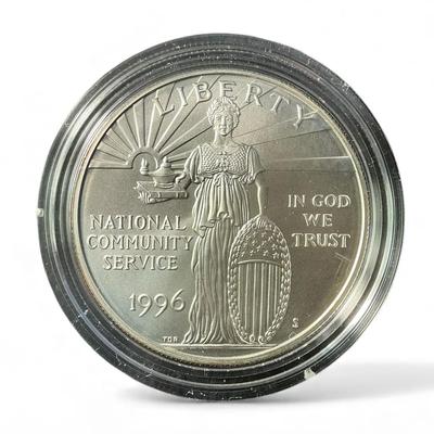 1996-S National Community Service Silver Commemorative $1 (CVO916)