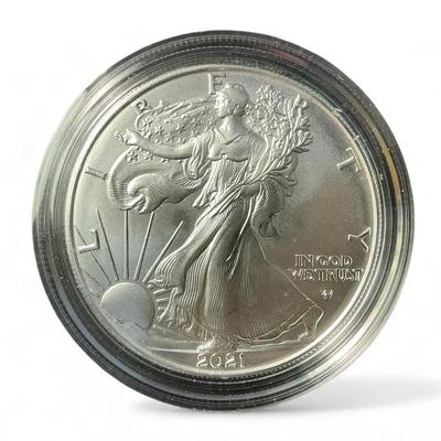 2021-W 1 Troy Oz .999 Silver American Silver Eagle (CVO979)