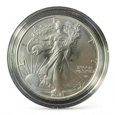 2021-W 1 Troy Oz .999 Silver American Silver Eagle (CVO975)