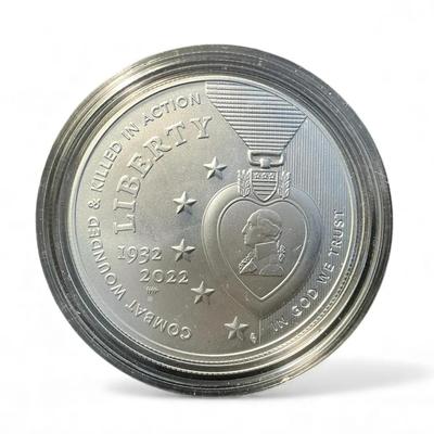 2022-W National Purple Heart Hall of Honor .999 Silver Dollar (CVO927)